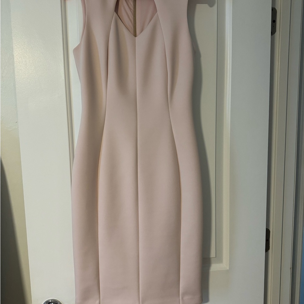 Calvin Klein Blush Pink Midi Sheath Dress - Picture 6 of 6